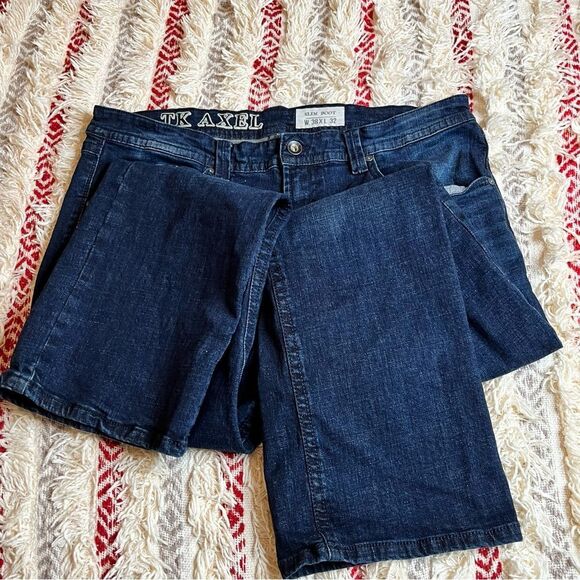 TK AXEL Dark Wash Slim Boot Jeans Size 38x31 - Picture 5 of 8